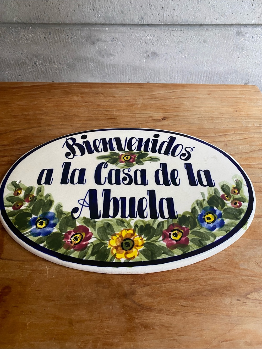 Handpainted Ceramic Sign